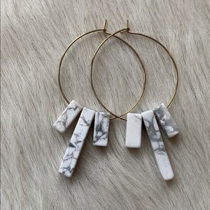 Faux Marble Earrings